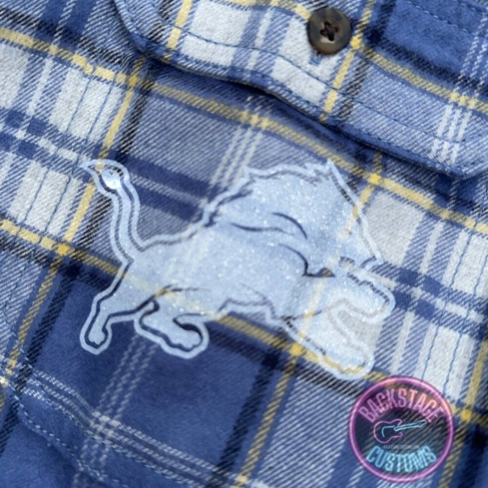 🦁 Detroit Lions Shimmer Flannel - Picture 4 of 12